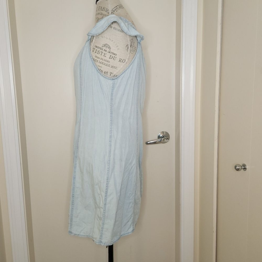 90s Ruffle Denim Mini Dress - Picture 2 of 11
